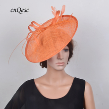 Новая женская шляпа-Вуалетка для Кентукки, Свадебная женская шляпа для вечеринки. Оранжевая, ярко-розовая, фиолетовая, королевский синий, красный, темно-серый 2024 - купить недорого