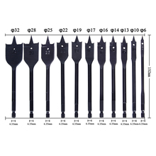 11Pcs 6-32mm Flat Drill Long High-carbon Steel Wood Flat Drill Set Woodworking Spade Drill Bits Durable Woodworking Tool Sets 2024 - buy cheap