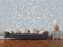 Personalizado papel de parede floral, Floral Padrão-Grey, retro 3D para sala de estar quarto TV parede da cozinha vinil à prova d' água papel de parede 2024 - compre barato