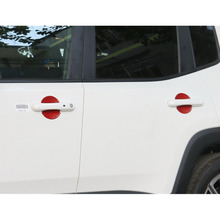 Manija de puerta Exterior de coche, decoración embellecedora, pegatina, cubierta de estilo, ABS cromado, para Jeep Renegade 2015, 2016, 4 unids/set 2024 - compra barato
