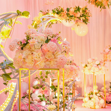 Искусственный Шелковый цветочный шар для цветочной стойки, роскошный свадебный центральный предмет, искусственные цветы, украшение для вечеринки, товары для дома, ремесло 2024 - купить недорого
