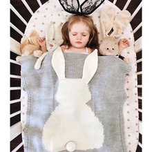 105*75cm Rabbit Baby super soft Blanket Cute Bunny ear Crochet Blankets Newborn Fotografia Props twins Kids knitted blanket GT02 2024 - buy cheap