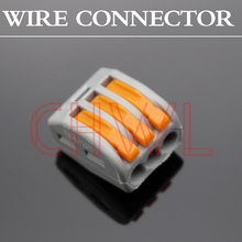 25pcs/lot PCT-213 mini fast Wire Connect Terminal 3 Holes Universal Compact Wire Connector push-in Terminal Block FREE SHIPPING 2024 - buy cheap