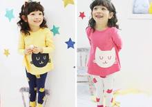 Детская одежда для девочек, детский комплект одежды, хлопковый костюм, хлопковый костюм Hello Kitty, Vestidos, новый весенний комплект для маленьких девочек 2024 - купить недорого