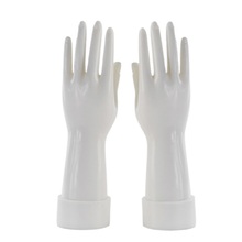 2Pcs White Female Mannequin Hand Jewelry Nail Showcase Watch Ring Bracelet Gloves Women Left Right Stand Display Mannequin Hands 2024 - buy cheap