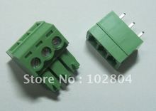 100 piezas. conector de bloque de terminales de tornillo de 3,81mm de paso de 3pin/way Color verde tipo T con pin 2024 - compra barato
