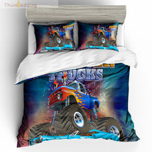 Thumbedding Colorful Bedding Set Cartoon Monster Trucks 3D Duvet Cover Set King Size Twin Full Queen King Decorative Bed set 2024 - buy cheap