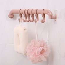 Adjustable 6 Hooks Double Suction Cup Towel Hanger Rack Hanging Shelves Holders Lock Type Sucker Bathroom kitchen Hook Organizer 2024 - buy cheap