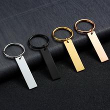 4 Colors Custom Engraved Keychain Stainless Steel Lettering Logo Keychain for Couples Family Friends Personalized Key Ring Gifts 2024 - buy cheap