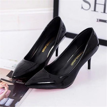 2022 Spring Fashion Woman Shoes Pointed Fine with Heels Shallow Mouth High Heels Patent Leather Summer Pumps Shoes 2024 - buy cheap