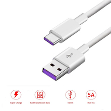 USB Huawei 5A Cable de tipo C P20 Pro lite Mate20 10 Pro P10 Plus lite de V10 datos USB 3,1 tipo-C sobrecargar Super cargador de Cable de alambre 2024 - compra barato