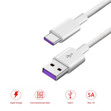 Кабель Huawei USB 5A Type C P20 Pro lite Mate20 10 Pro P10 Plus lite V10 USB Data 3,1 Type-C Supercharge Super Charge Cable Wire 2024 - купить недорого