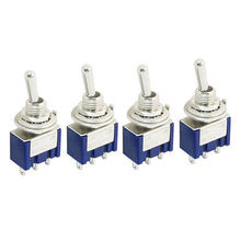 4Pcs Blue Two Positions 3-Pin SPDT ON-ON Mini Toggle Switch 6A AC125V 2024 - buy cheap