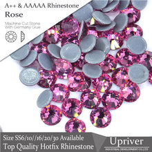 Upriver A++ Heat Tranfers Loose Glass SS6-SS30 Rose 1440pc/288pcs Hotfix Rhinestones For Clothing Accessories Designs 2024 - buy cheap