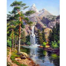 Речной водопад Алмазная вышивка diy Алмазная картина мозаика Алмазная картина 3d Вышивка крестом картины H585 2024 - купить недорого