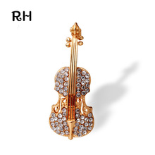 Elegant brooches Bouquets jewelry for women wedding accessories Music Violin brooches for women and men gift jewelry 2024 - buy cheap