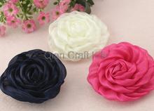 40pcs big Petti Puff Organza Chiffon Hand rolled Rosette Flowers 60-70mm mixed colors or specified color 2024 - buy cheap