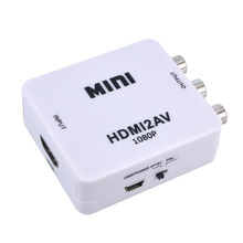 Мини-преобразователь HDMI в AV преобразователь HD видео коробка HDMI в RCA AV/CVSB L/R видео 1080P HDMI2AV Поддержка NTSC PAL TV 2024 - купить недорого