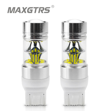 T20 Led 7443 7444 100W CREE Chip Leds W21/5W Car Stop Backup Reverse Bulb Light Rear Front Turn Signal White 6000K 12V 2024 - buy cheap