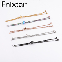 Fnixtar corrente de aço inoxidável, extensor para pulseiras, faça você mesmo, joias da moda, para mulheres, 11.5cm 2024 - compre barato