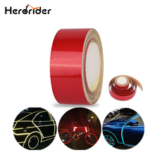 Herorider 5m*2cm Red Car Reflective Tape Stickers Film Truck Motorcycle Tape Adhesive Safety Warning Tape Sticker Styling Auto 2024 - buy cheap