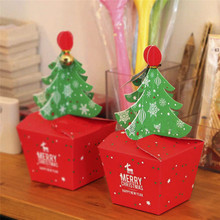 Caixa de doces de biscoito em forma de árvore de natal, decoração de festa, casamento, natal, decoração de bolo, caixa de presentes e biscoito 2024 - compre barato
