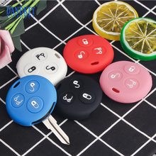 Dandkey Silicone Car Key Cover Case Fit For Mercedes Benz Smart City Fortwo Roadster 3 Button Keychain Remote Key Holder Cover 2024 - buy cheap