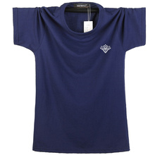 Camiseta solta masculina de mangas curtas, camiseta de cor sólida para homens, com gola redonda, de manga curta, plus size 5xl 6xl, 2021 2024 - compre barato