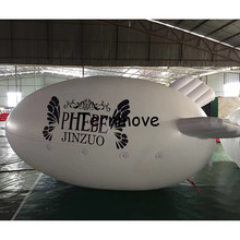 4 м/13 футов рекламный надувной белый воздушный корабль, надувной дирижабль с вашим логотипом 2024 - купить недорого