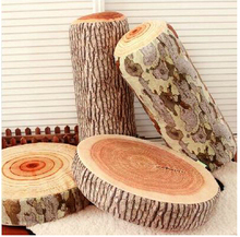 #994 personalidade criativa cortar pilha de madeira brinquedo de pelúcia anéis árvore almofada sofá almofada travesseiro presente aniversário 2024 - compre barato