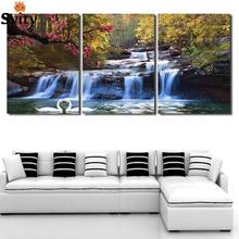 3 Piece Strong Waterfall Natural Beauty Painting Wall Art Painting Canvas Painting Modern Picture Home Decor Free Shipping 2024 - buy cheap