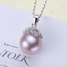 Soporte de colgante de plata de ley S925 para mujer, accesorio de joyería artesanal con diseño hueco de perlas, 5 unids/lote 2024 - compra barato