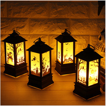 Lámpara de luz LED para decoración de Halloween, luces colgantes con esqueleto de bruja, Estilo Vintage, para fiesta, jardín y casa 2024 - compra barato