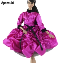 Фиолетовое модное Кукольное платье для куклы Барби одежда наряды платье принцессы для кукольного домика Барби 1/6 Одежда для куклы аксессуары для кукол 2024 - купить недорого