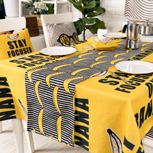 High Grade Home Table decor Nordic Yellow theme Cartoon pattern 9644 Linen Placemat Tea Western mats coffee Table flag 2024 - buy cheap