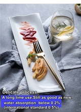 Platos de Sushi rectangulares de cerámica de estilo japonés, tira cuadrada para horno, vajilla para el hogar, fruta, postre, plato de comida 2024 - compra barato