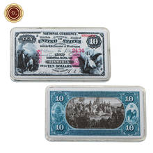 WR 10 Dollar World Paper Money American 1875 Year Colorful Bank Note Silver Bars Luxury Metal Crafts Metal Bars for Collection 2024 - buy cheap