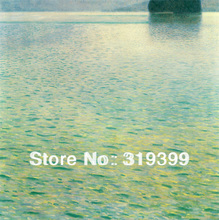 Gustav Klimt  Oil Painting reproduction on Linen Canvas,Isle on Lake Attersee,Free fastship,Handmade,Museam 2024 - buy cheap