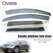 Overe 4Pcs/1Set Smoke Window Rain Visor For Nissan Murano 2011 2012 2013 2014 2015 2016 2017 2018 Awnings Shelters Accessories 2024 - buy cheap