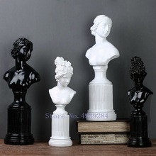 Resina creativa nórdica, estatua de diosa Venus en blanco y negro, personaje de escultura para el hogar, sala de estar, adornos decorativos 2024 - compra barato
