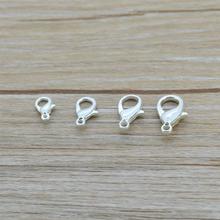Wholesale 100pcs/lot Silver Lobster Clasp Hooks Connector Accessories for DIY Bracelet Necklace Chain Jewelry Making Findings 2024 - buy cheap