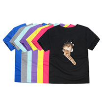 New Boys Short Sleeve Summer Cat 3D Print T-shirts Children Tshirts for 1-14Years 12 Colors Girls Tops Animal Tees 2024 - buy cheap