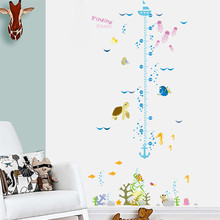 Adesivo de parede de desenhos animados de nemo, gráfico de crescimento de peixe para bebês e crianças, decoração para berçário de quarto infantil 2024 - compre barato
