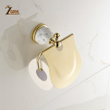 ZGRK Brass Toilet Paper Holder Tissue Hanger Bathroom Rolling Paper Holder Wall Room Tray Mat Chrome Gold Wall Mount Hold 2024 - buy cheap