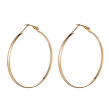 Dreamtop European Hollow Big Hoop Earrings For Women Party Gift Gold Silver Color Circle Round Earing Jewelry Maxi Earing E139 2024 - buy cheap