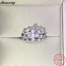 choucong Romantic 100% Soild 925 sterling Silver Cross Ring AAAAA cz Engagement Wedding Band Rings For Women Bridal Jewelry 2024 - buy cheap