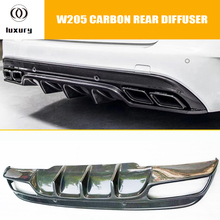 Difusor traseiro da fibra do carbono do estilo fd para o benz w205 sedan s205 wagon c180 c200 c300 c43 c63 com pacote 2015 - 2021 de amg 2024 - compre barato