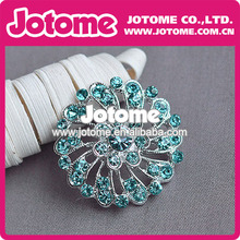 Sky Blue Stones Round Flower Shaped Fashion New Style Rhinwstone Brooch for Wedding/Apparel 2024 - buy cheap