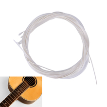 6 pçs 1m cordas de guitarra náilon prata chapeamento conjunto super luz substituições guitarra acústica clássica peças acessórios 2024 - compre barato
