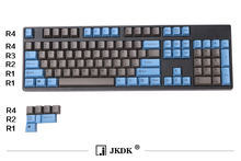 Dyesub PBT keycap for mechanical keyboard 104 keys cherry height add on kit blue gray dye sub keycaps 2024 - buy cheap